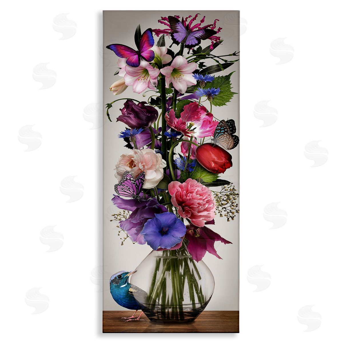 Reinders Bird Peeking at Bouquet