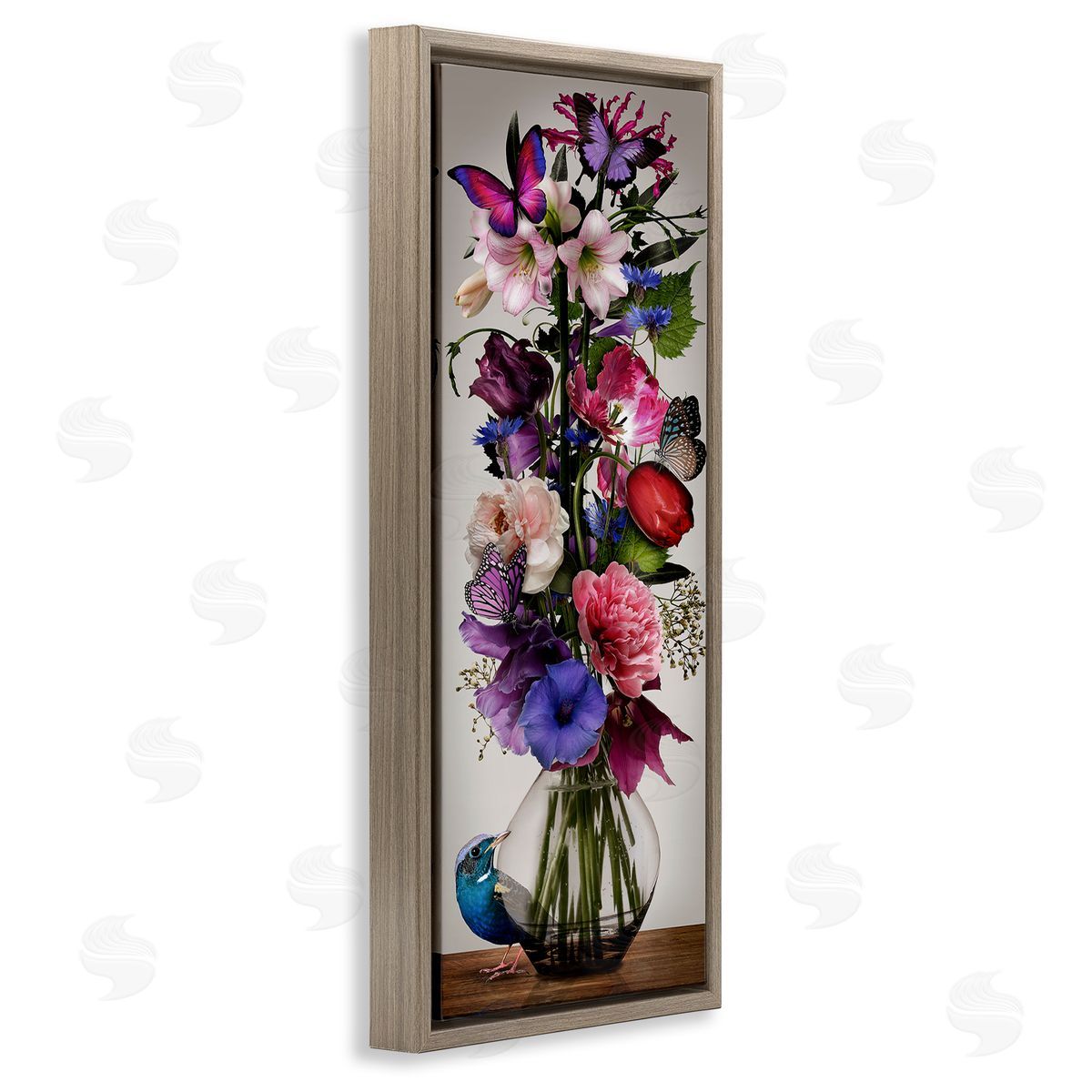 Reinders Bird Peeking at Bouquet