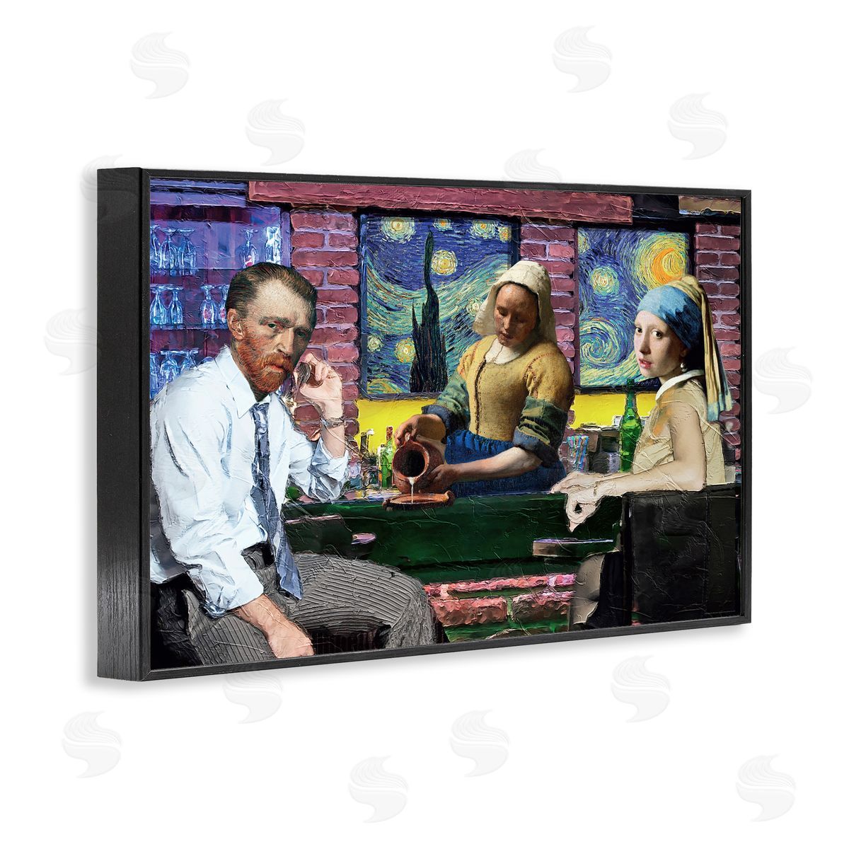 Reinders Classic Paintings Gathered Black Framed Giclee Wall Art Print