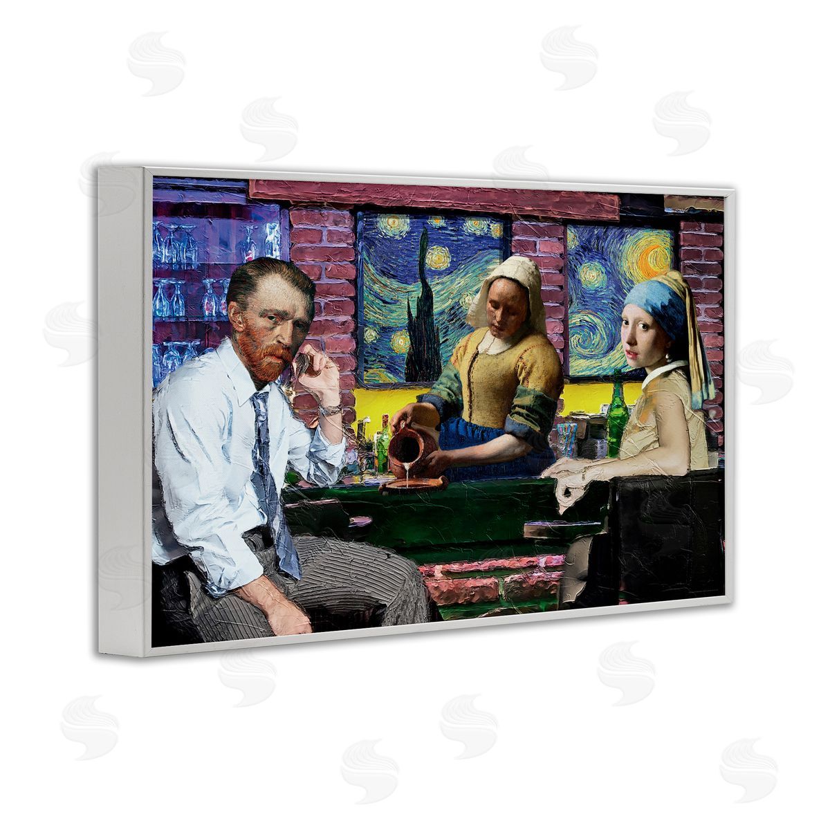 Reinders Classic Paintings Gathered White Framed Giclee Wall Art Print