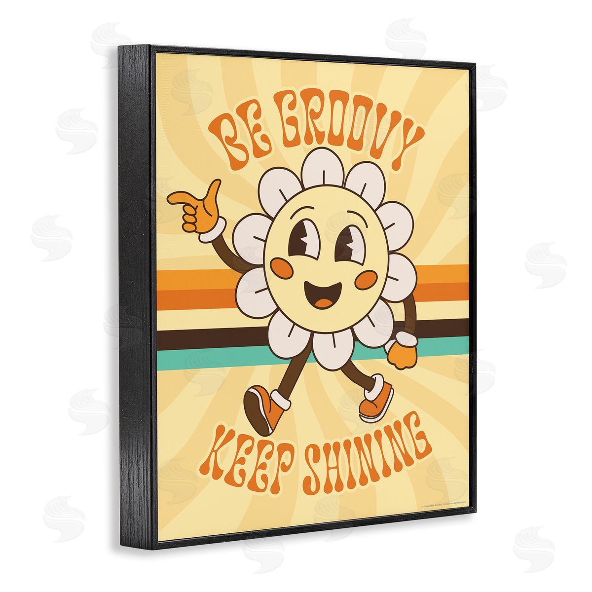 Reinders Be Groovy Keep Shining Black Framed Giclee Wall Art Print