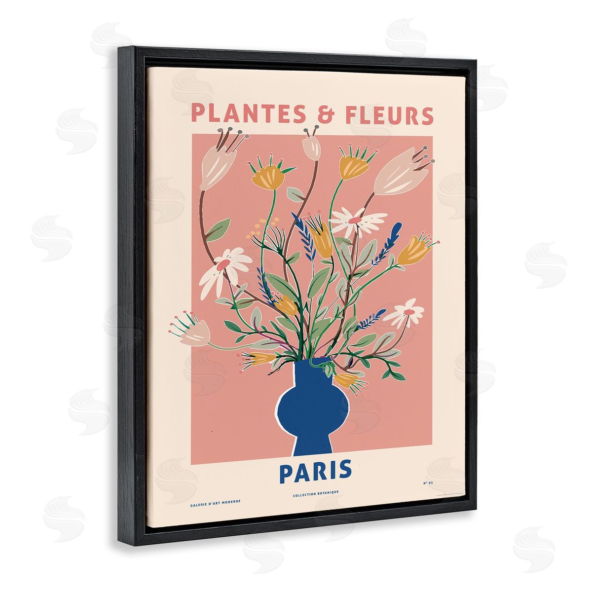 Reinders Pastel Plantes & Fleurs Black Floating Frame Canvas Wall Art Print