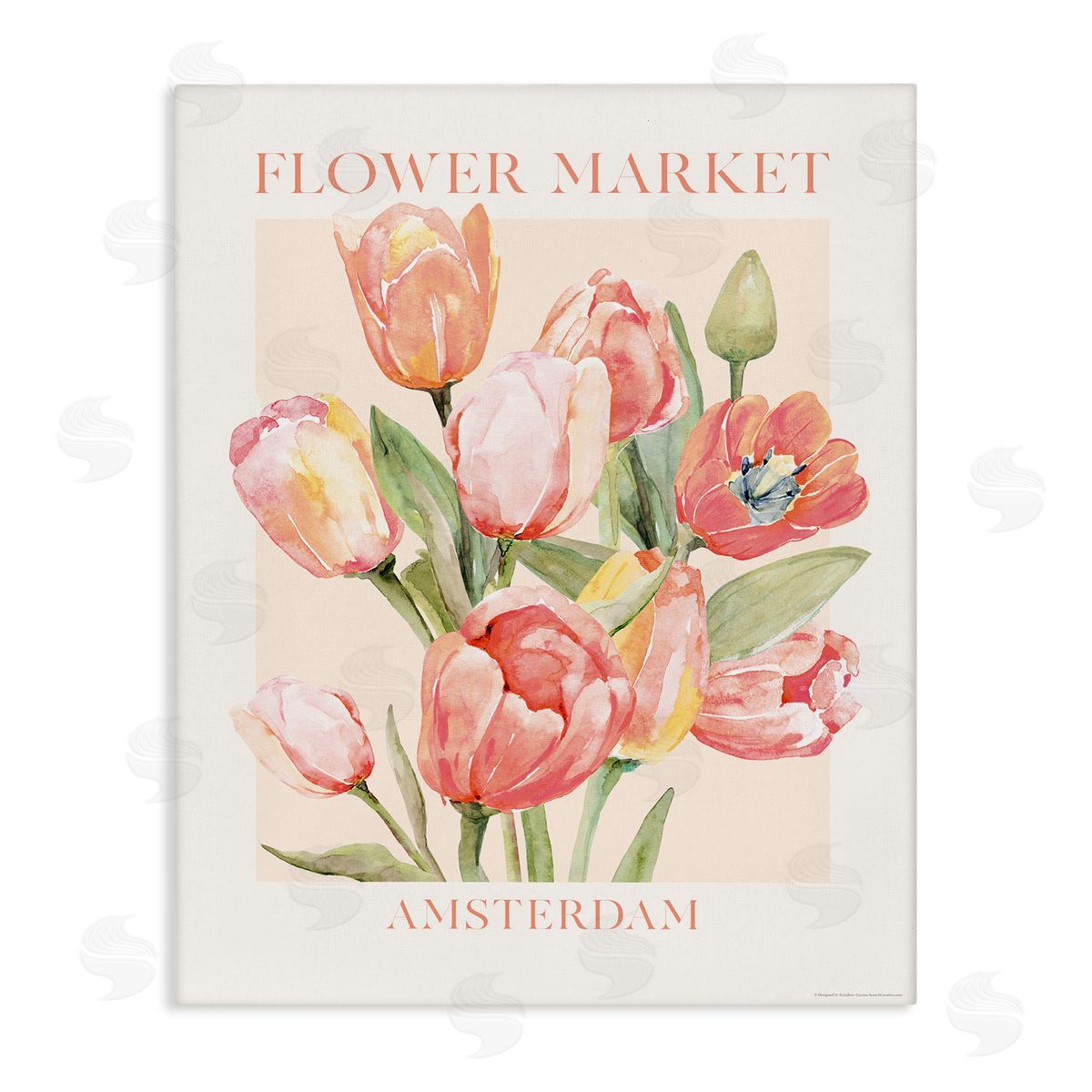 Reinders Amsterdam Flower Market Canvas Wall Art Print