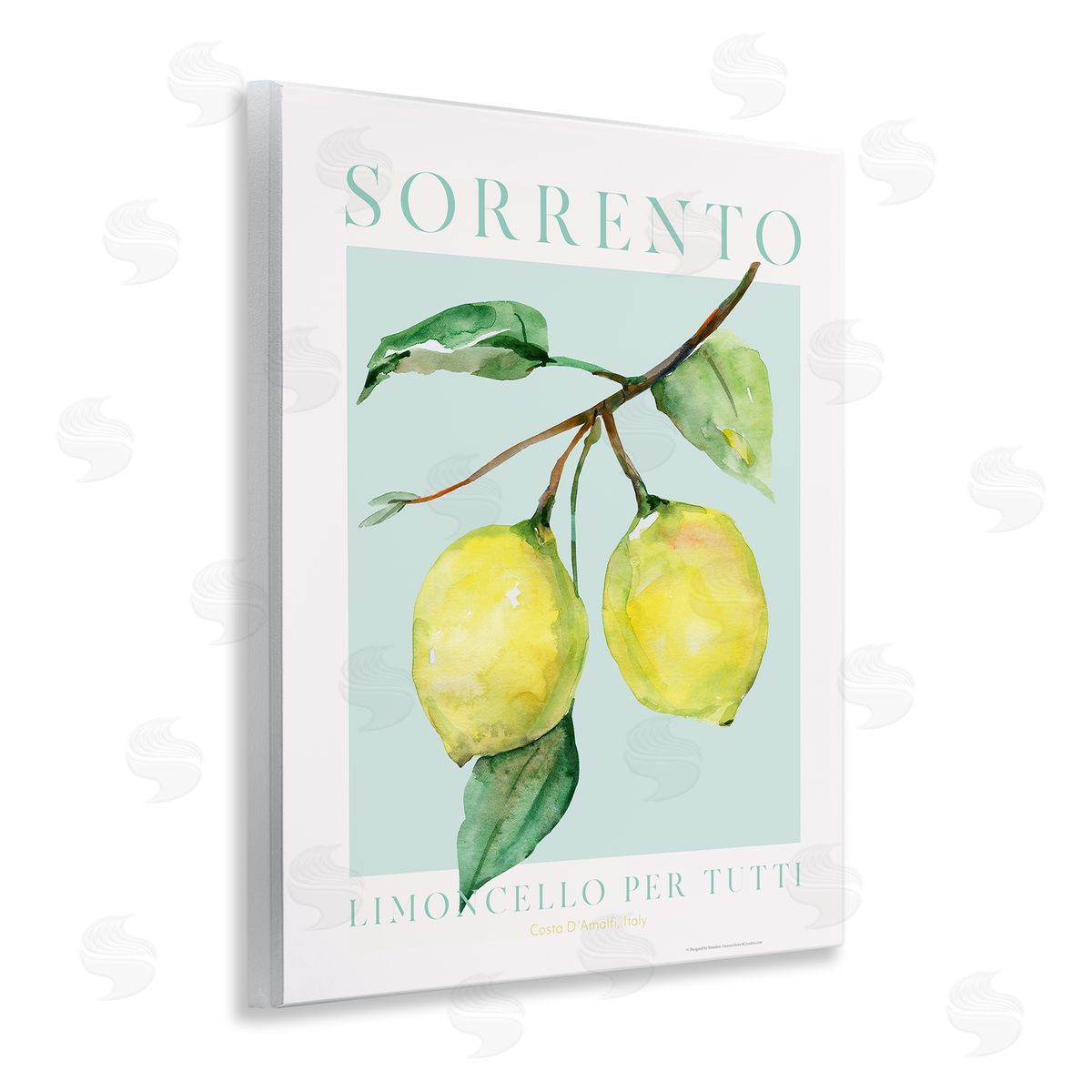 Sorrento Lemon Branch Wood Plaque Wall Art, Home Decor by Reinders