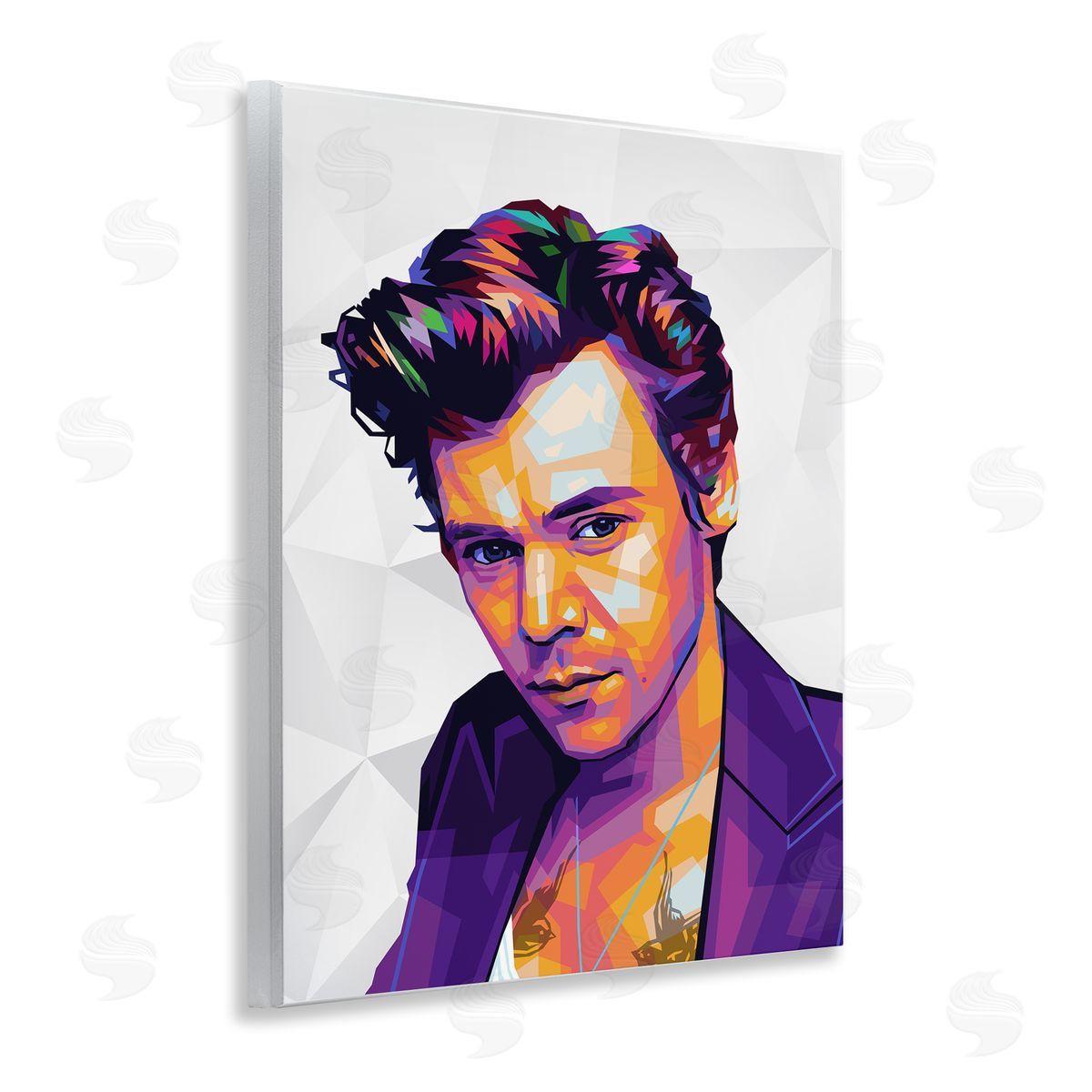 Birch & Ink Bright Hued Harry Wooden Wall Plaque Art Print