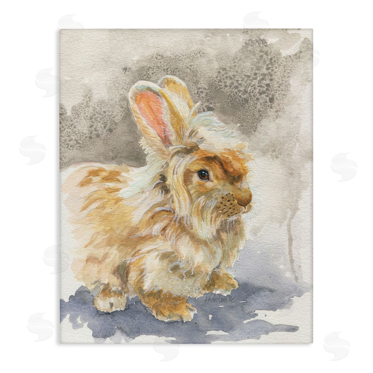 Jennifer Redstreake Angora Bunny Watercolor Canvas Wall Art Print