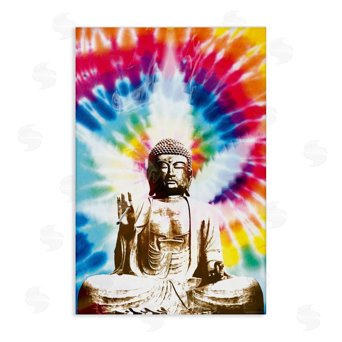 Reinders Hippie Tie Dye Buddha Canvas Wall Art Print