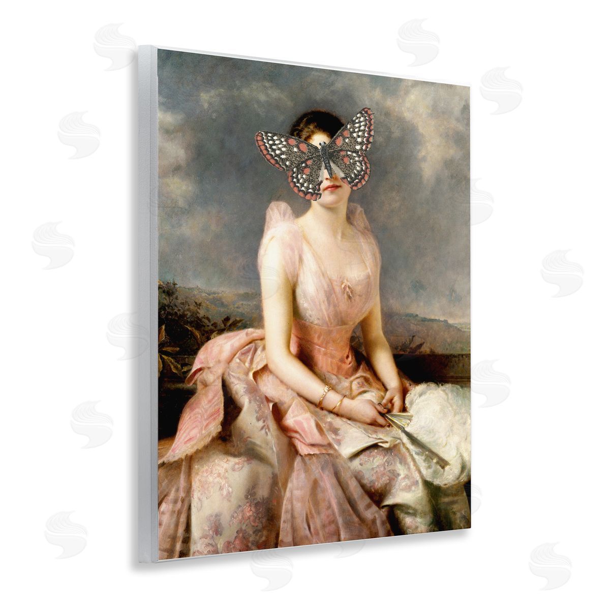 Piddix Vintage Butterfly View Wooden Wall Plaque Art Print