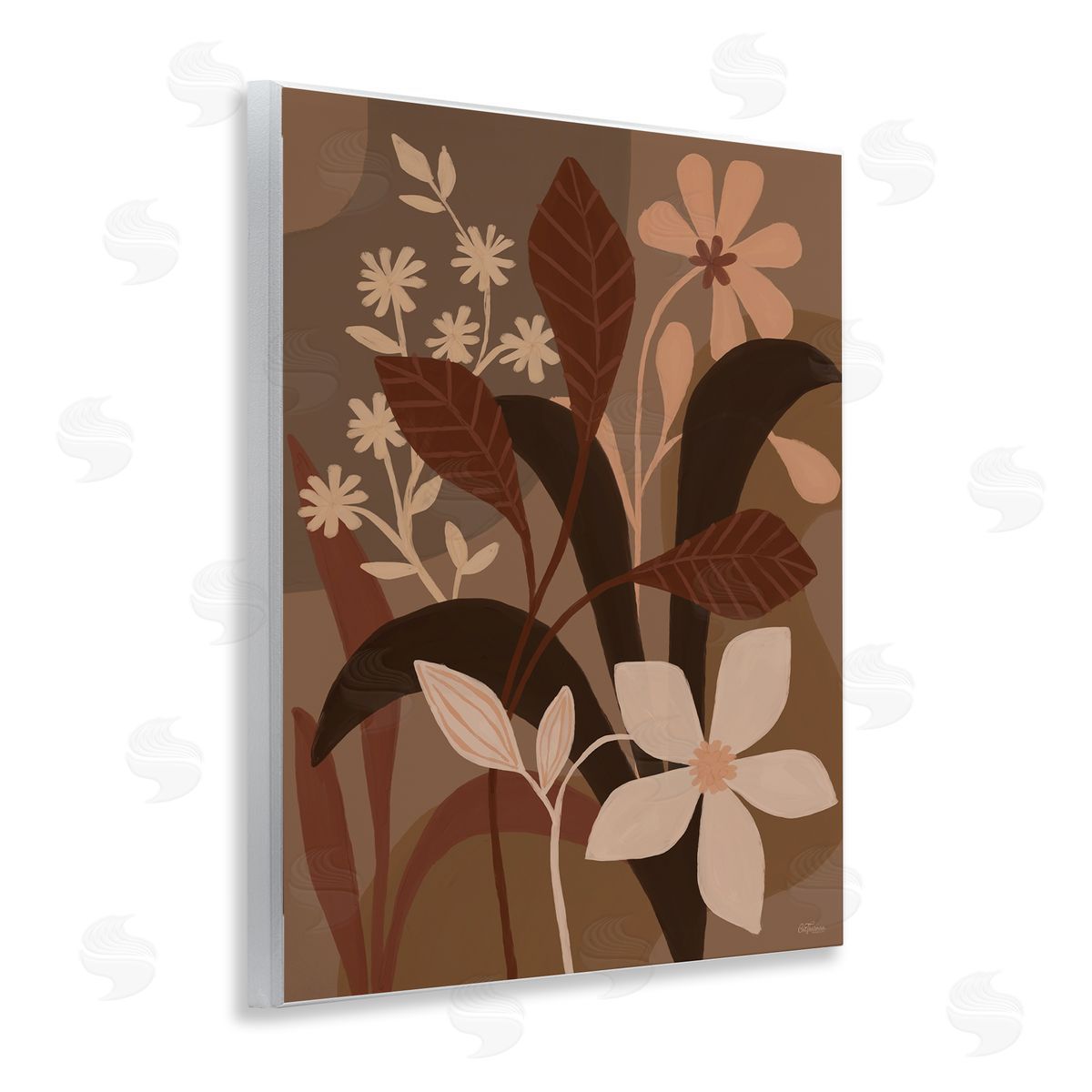 Cat Thurman Designs Boho Plant Layers Wooden Wall Plaque Art Print