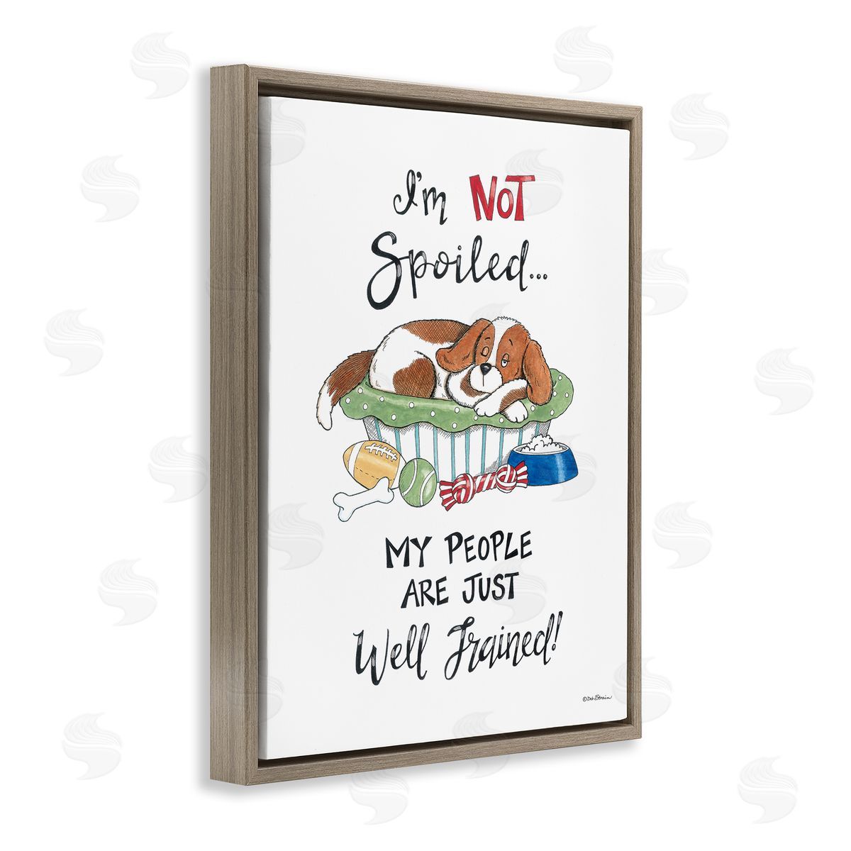 Deb Strain Not Spoiled Well Trained Brown Floating Frame Canvas Wall Art Print
