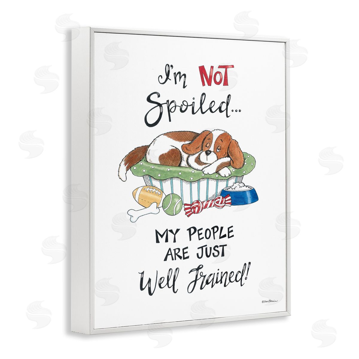 Deb Strain Not Spoiled Well Trained White Framed Giclee Wall Art Print