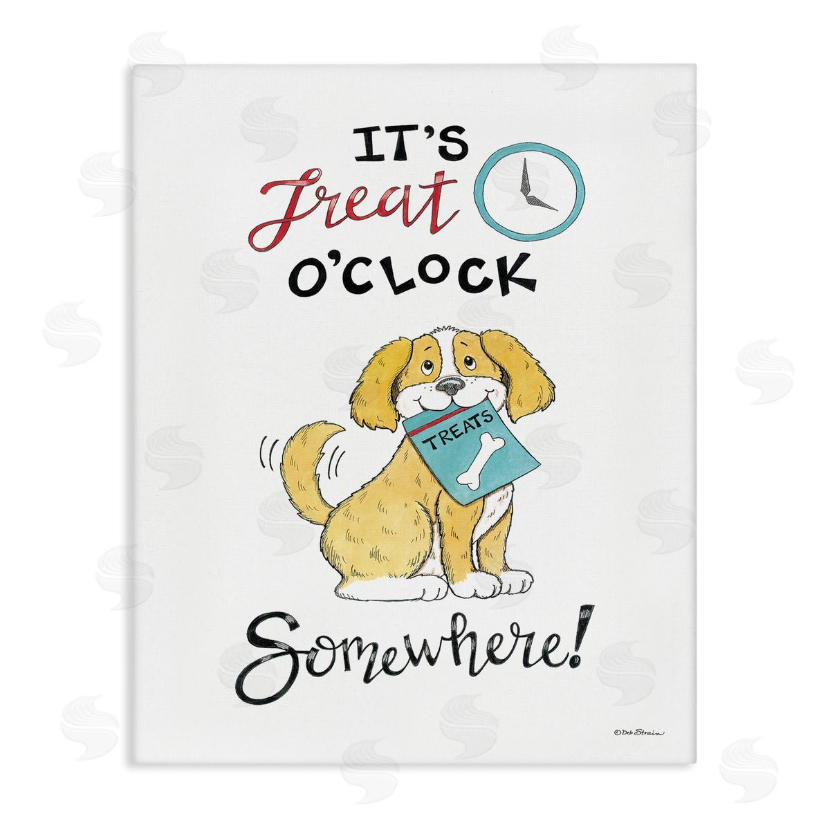 Deb Strain Treat o'Clock Somewhere Canvas Wall Art Print