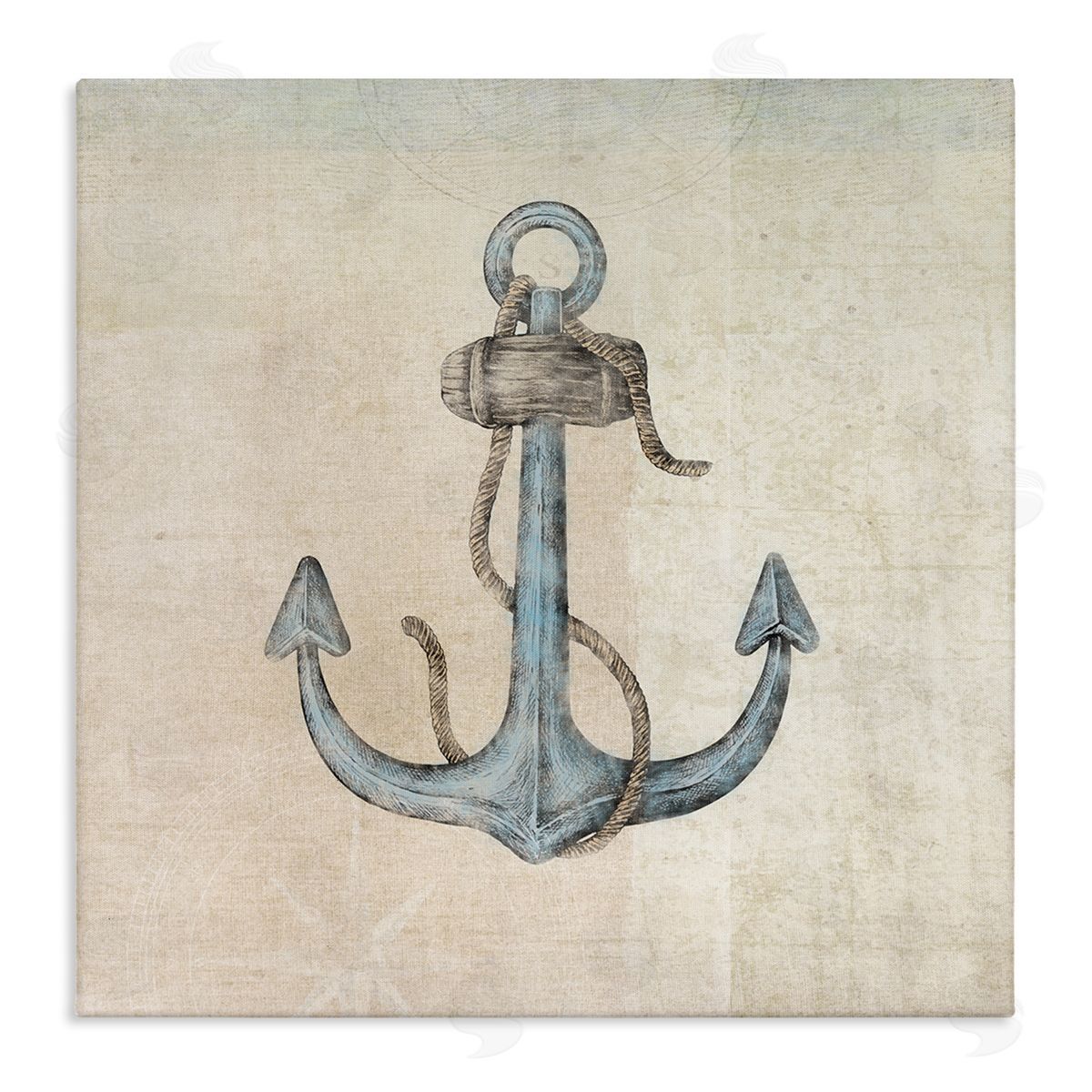 JG Studios Rustic Maritime Anchor Canvas Wall Art Print