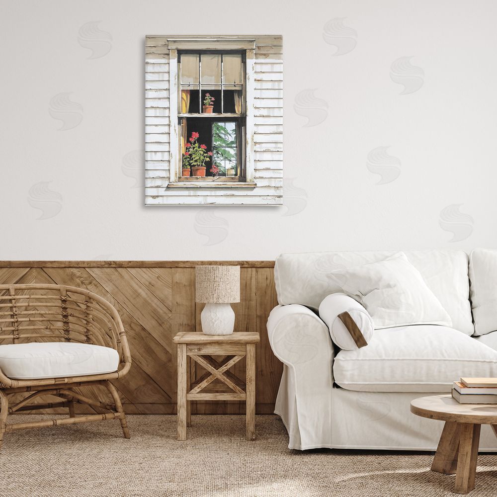 John Rossini Cottage Window View Canvas Wall Art Print in Room