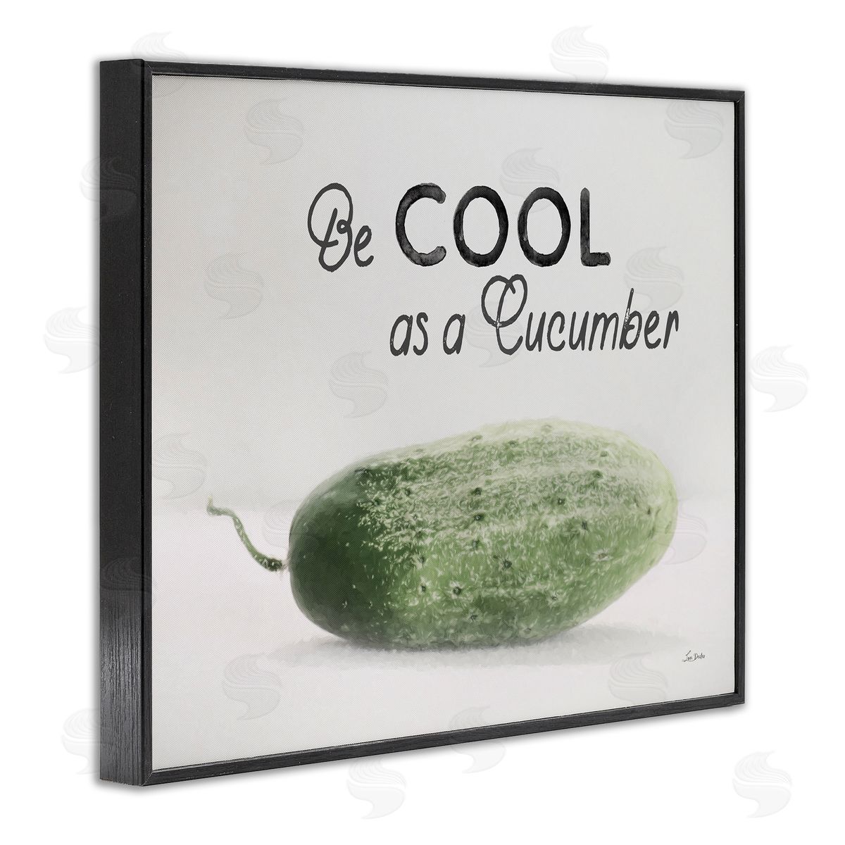Lori Deiter Cool As A Cucumber Black Framed Giclee Wall Art Print