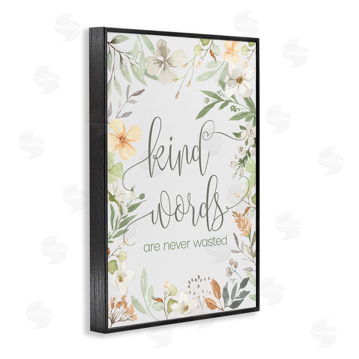 Mollie B. Kind Words Never Wasted Black Framed Giclee Wall Art Print