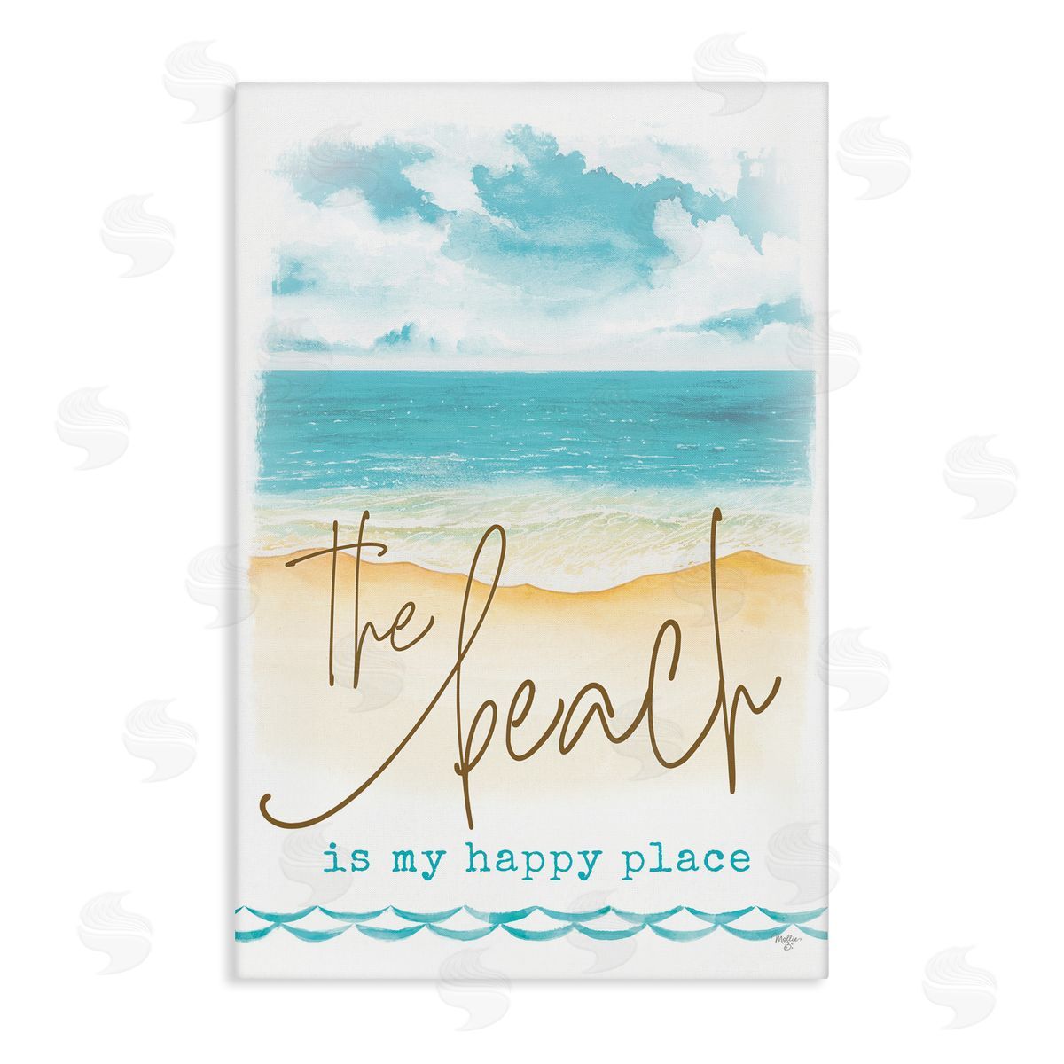 Mollie B. Beach is Happy Place Canvas Wall Art Print