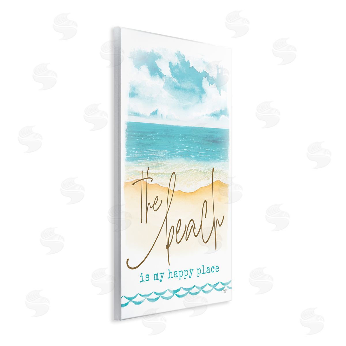 Mollie B. Beach is Happy Place Wooden Wall Plaque Art Print