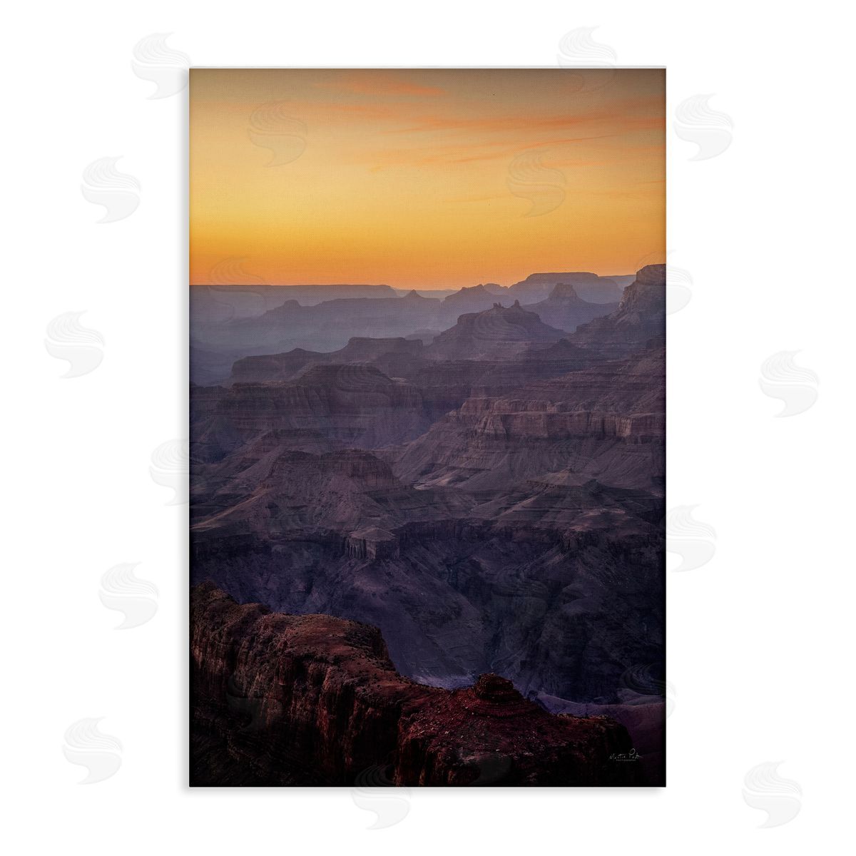 Martin Podt Orange Sunset Canyon Canvas Wall Art Print
