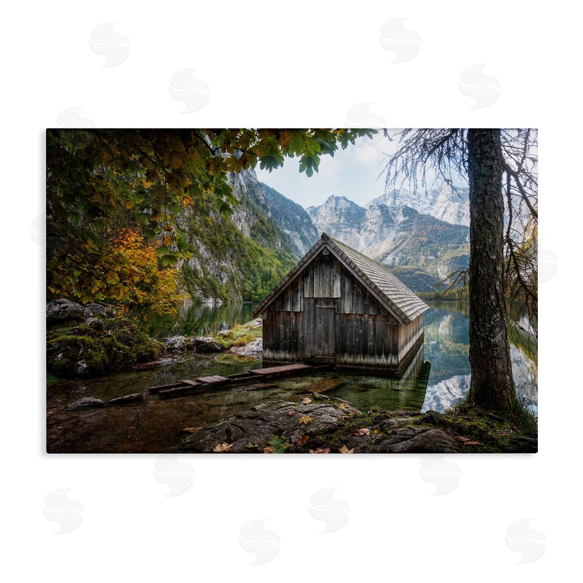 Masey St. Studios Mystical Cabin on Lake Canvas Wall Art Print