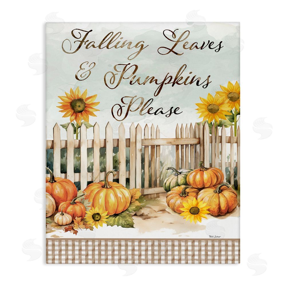 stupell industries Nicole DeCamp | Pumpkins Please Sentiment