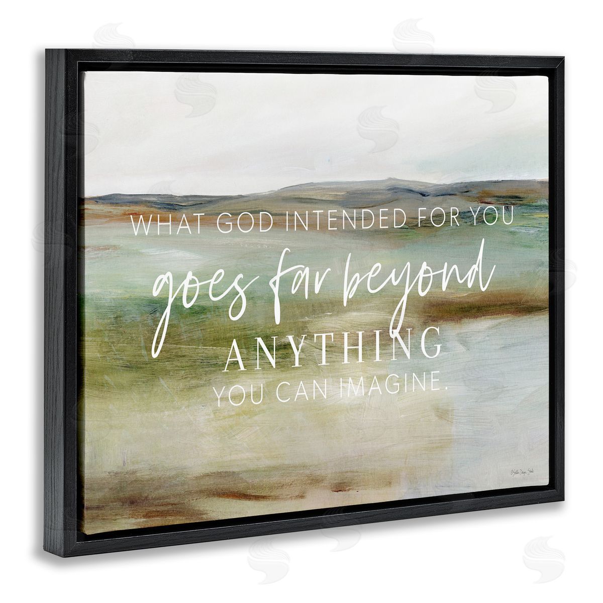 Sara G. Designs God's Intentions Proverb Black Floating Frame Canvas Wall Art Print