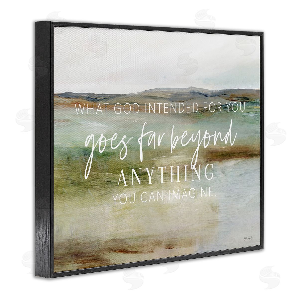 Sara G. Designs God's Intentions Proverb Black Framed Giclee Wall Art Print