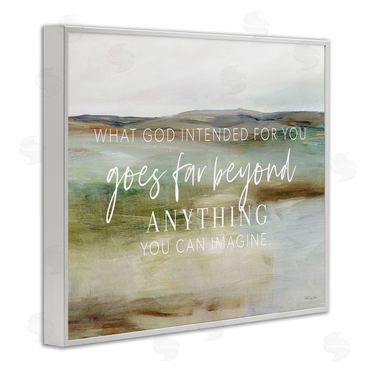 Sara G. Designs God's Intentions Proverb White Framed Giclee Wall Art Print