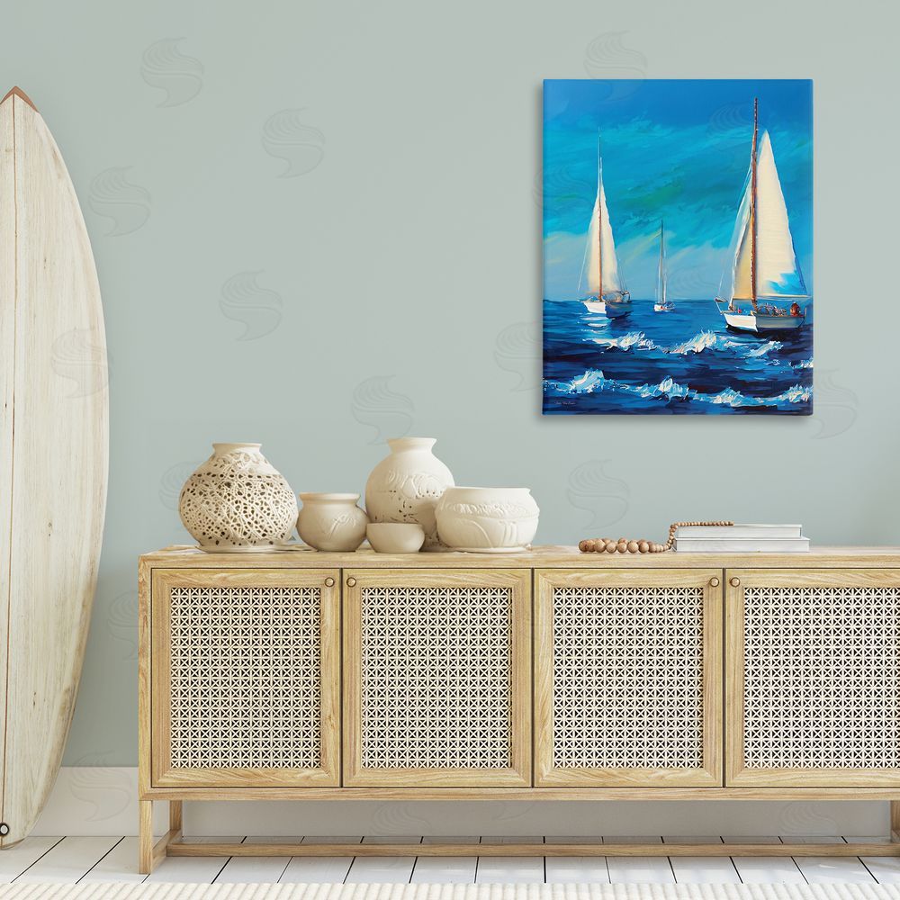 Seven Trees Design Sailors on Ebbing Tide Canvas Wall Art Print in Room