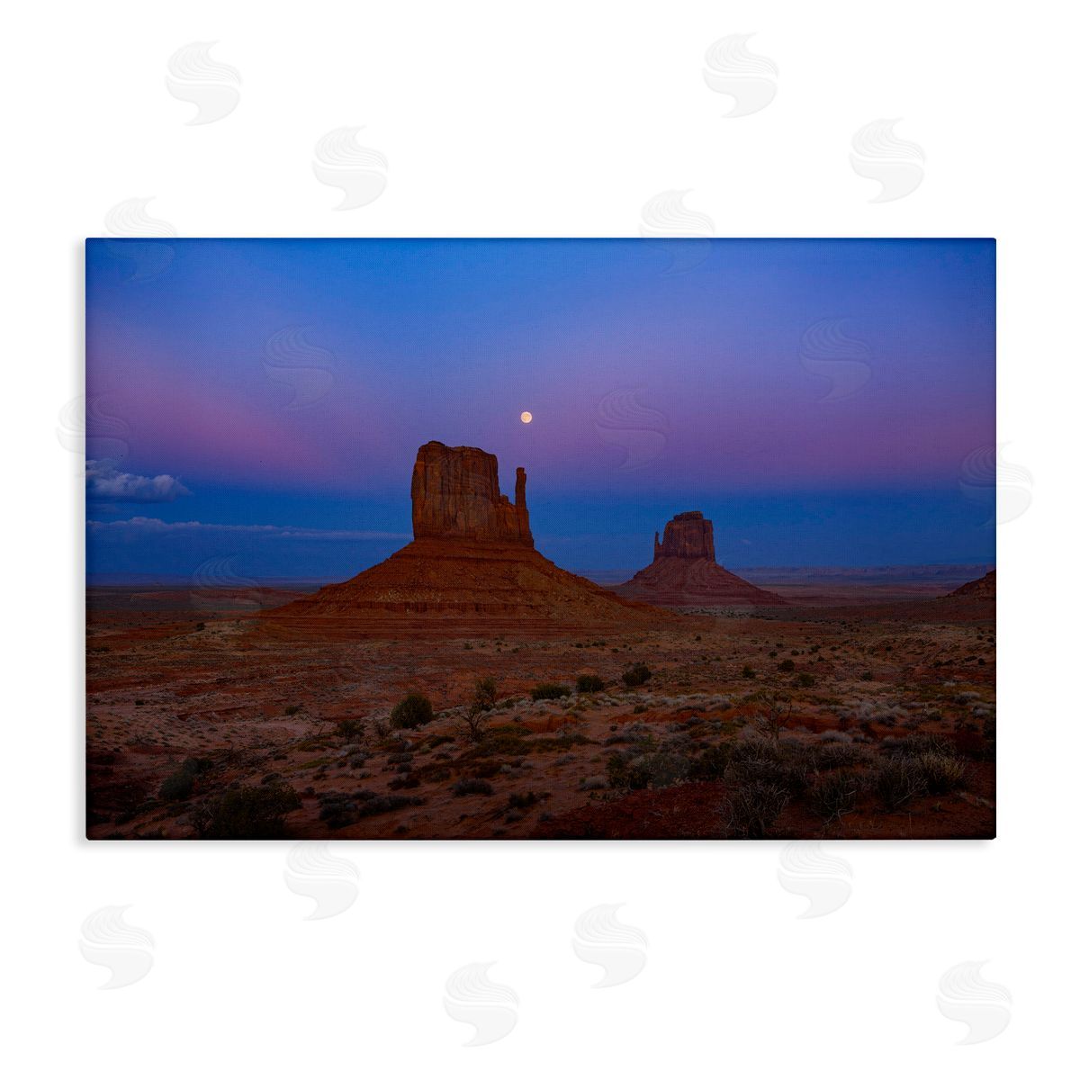 Marty Hulsebos Moon over Canyon Mesa Canvas Wall Art Print