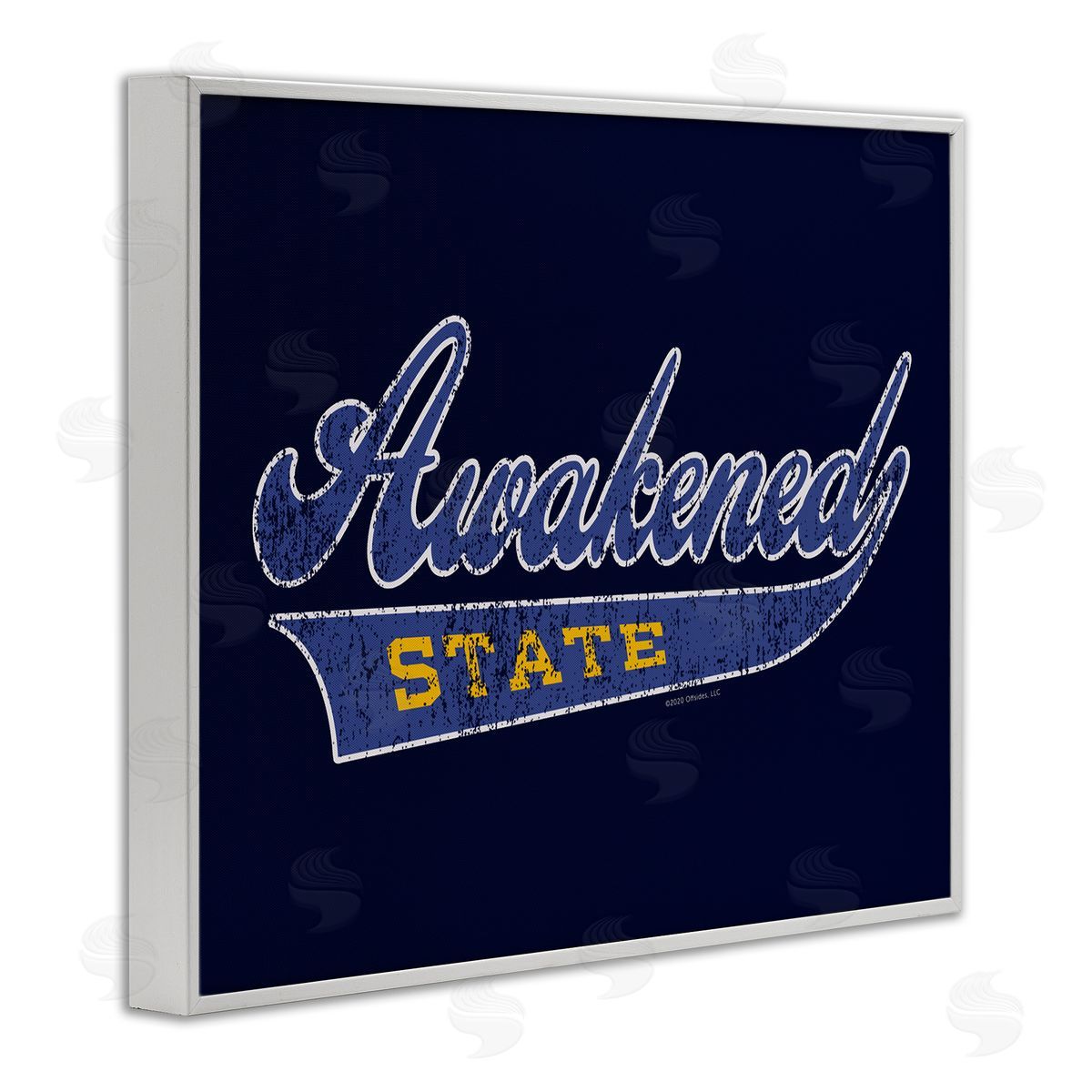 Higher Learning/Life Is High Awakened State Varsity White Framed Giclee Wall Art Print