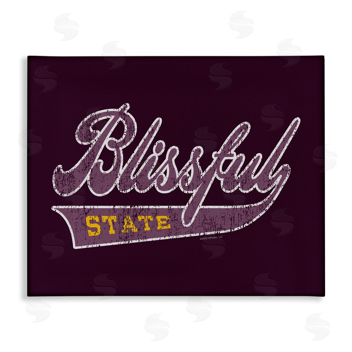 Higher Learning/Life Is High Blissful State Varsity Canvas Wall Art Print