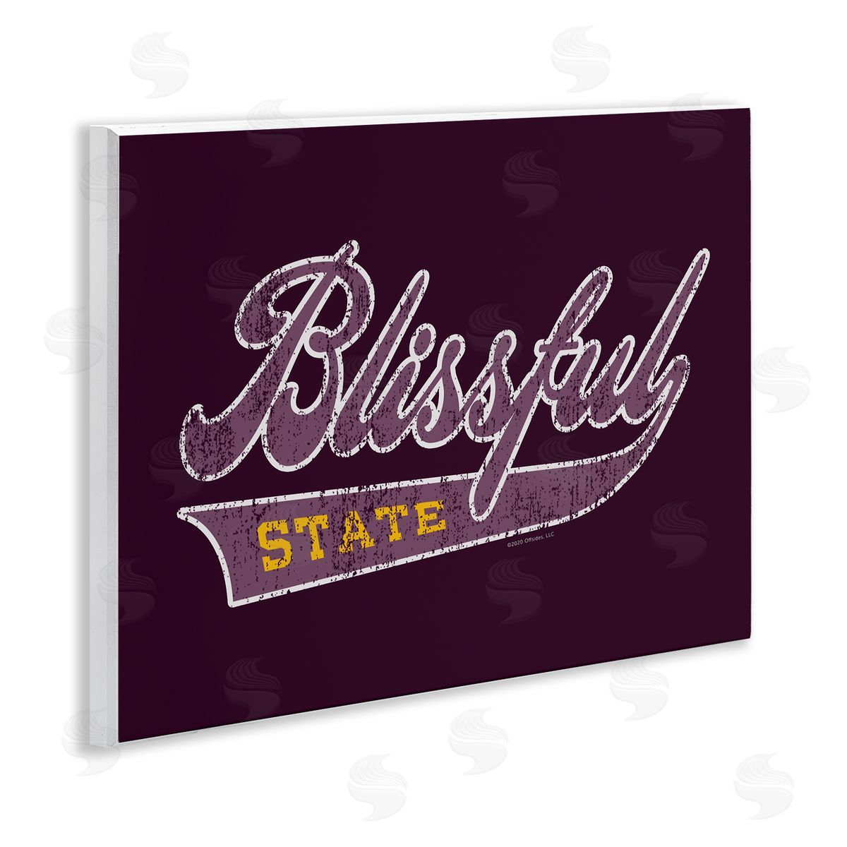 Higher Learning/Life Is High Blissful State Varsity Wooden Wall Plaque Art Print