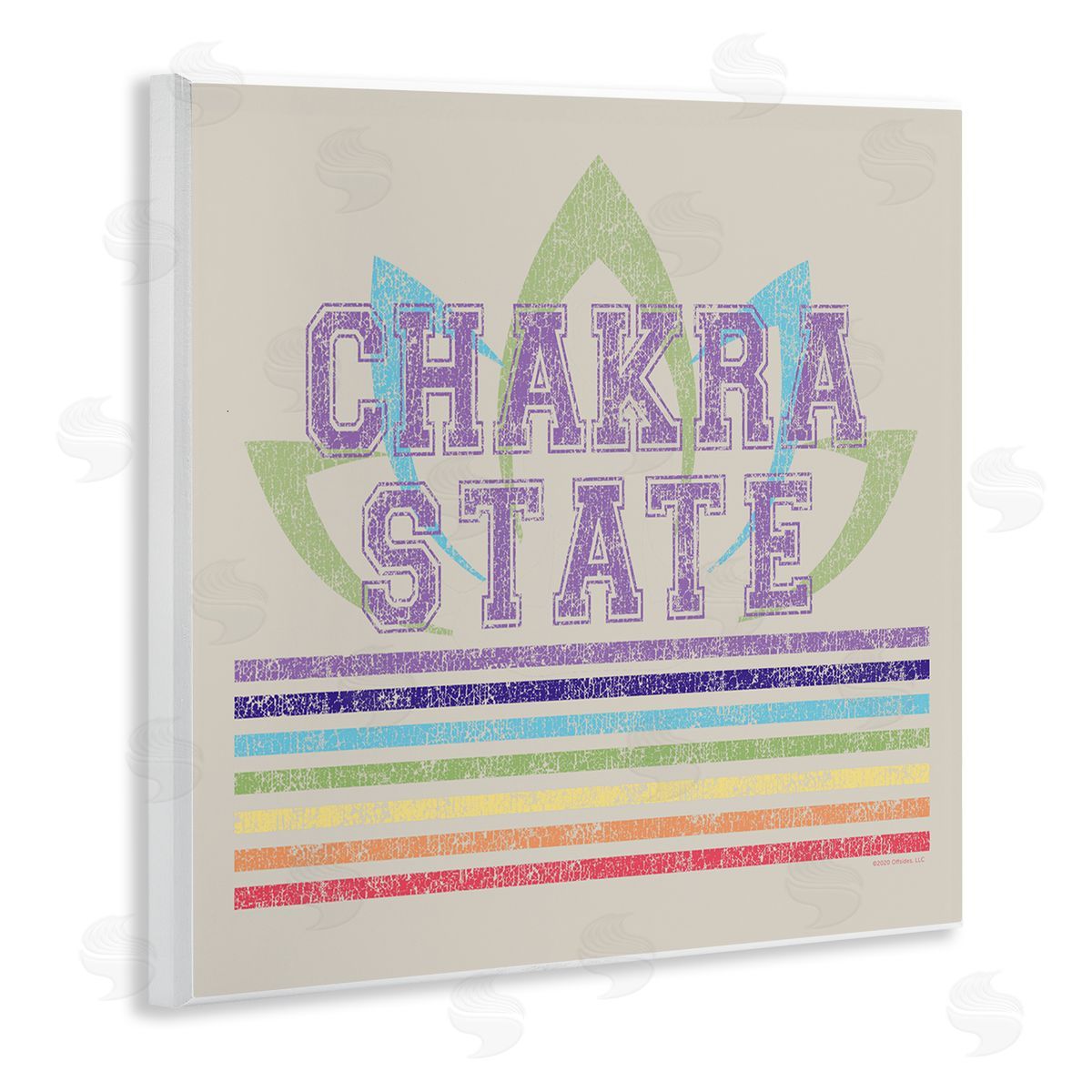 Higher Learning/Life Is High Vintage Chakra State Wooden Wall Plaque Art Print
