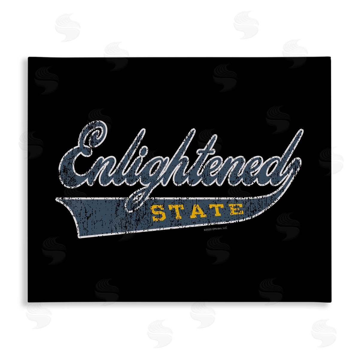 Higher Learning/Life Is High Enlightened State Varsity Canvas Wall Art Print