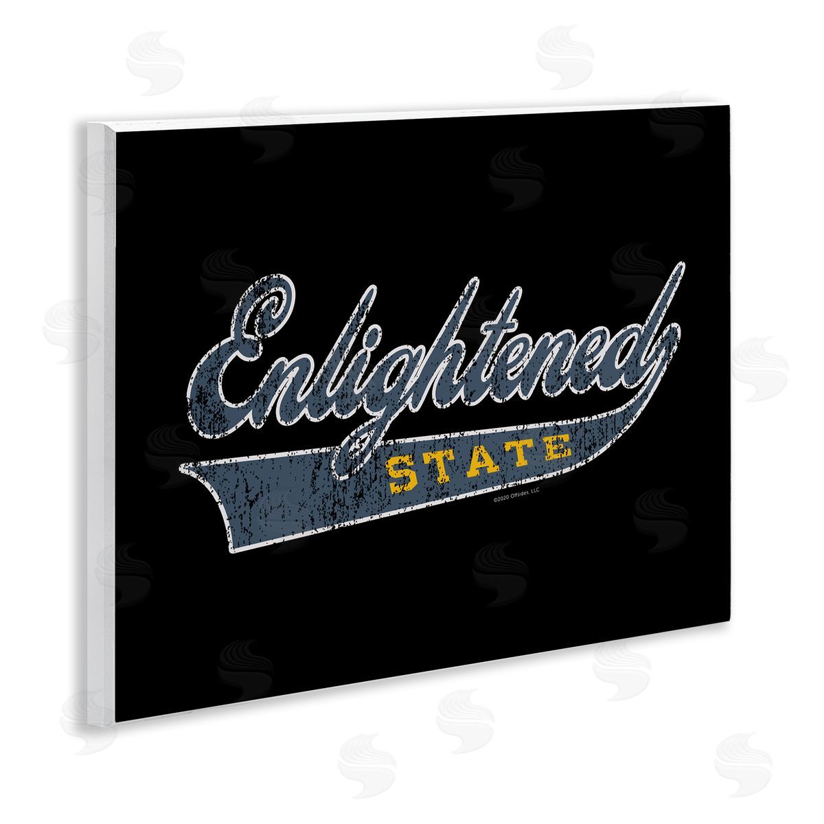 Higher Learning/Life Is High Enlightened State Varsity Wooden Wall Plaque Art Print