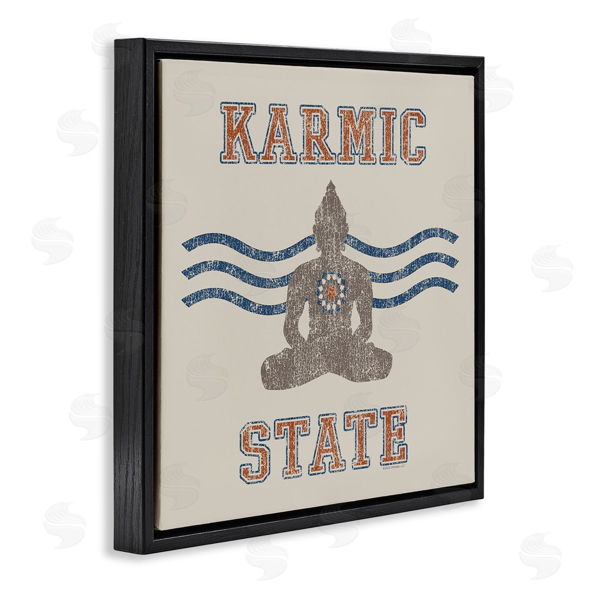 Higher Learning/Life Is High Vintage Karmic State Black Floating Frame Canvas Wall Art Print