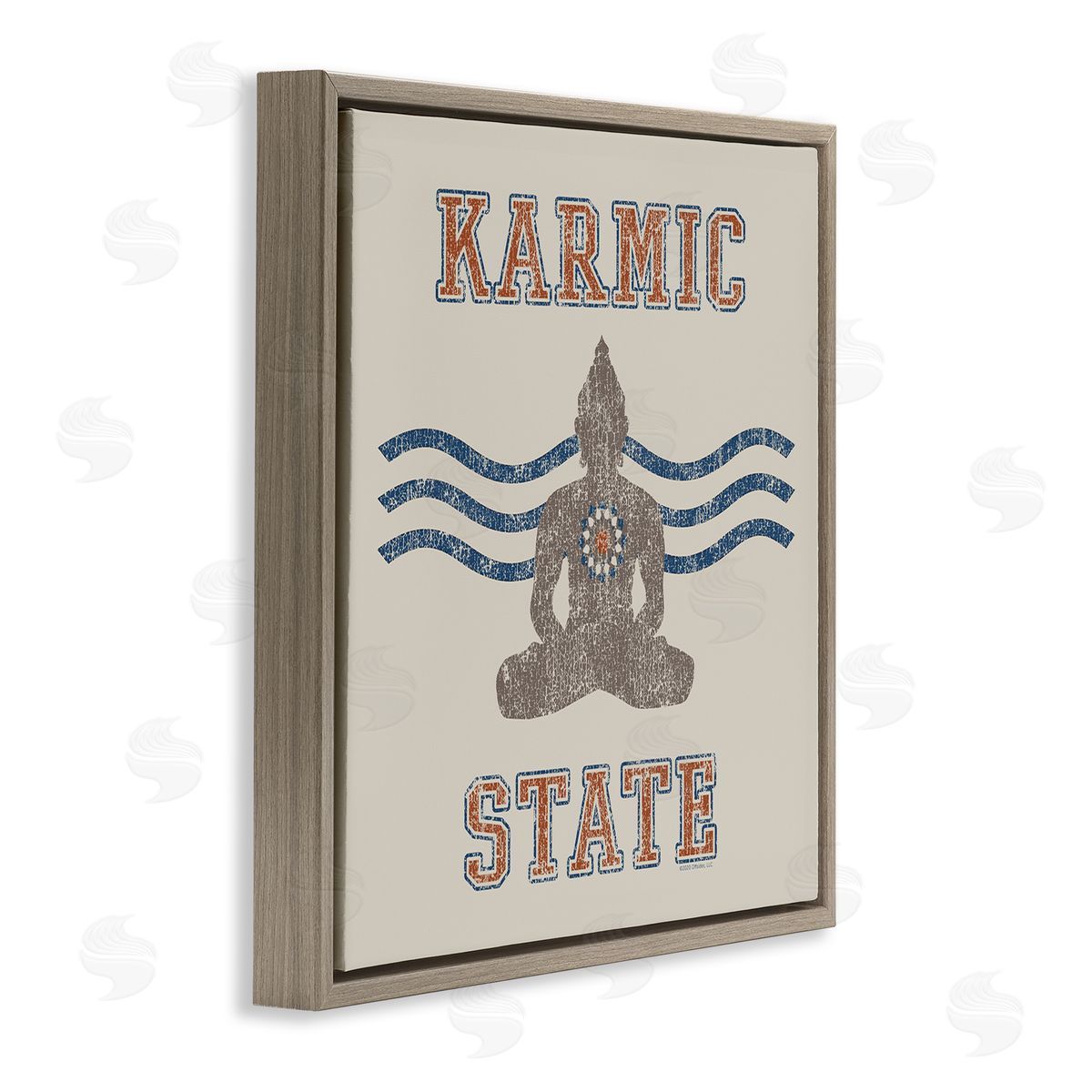 Higher Learning/Life Is High Vintage Karmic State Brown Floating Frame Canvas Wall Art Print