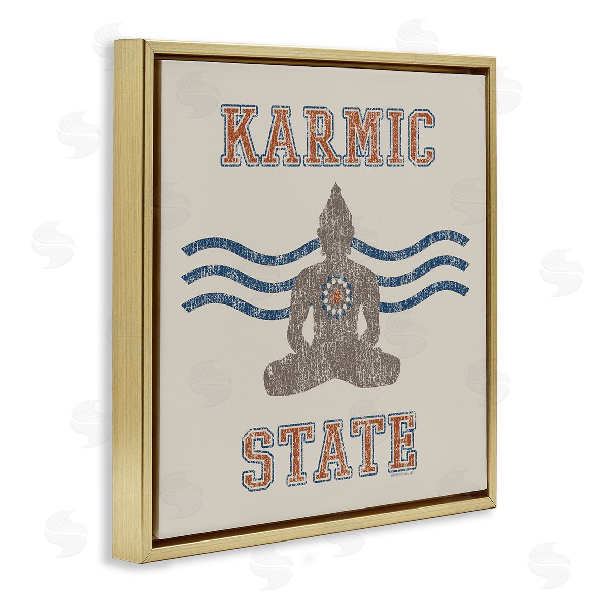 Higher Learning/Life Is High Vintage Karmic State Gold Floating Frame Canvas Wall Art Print