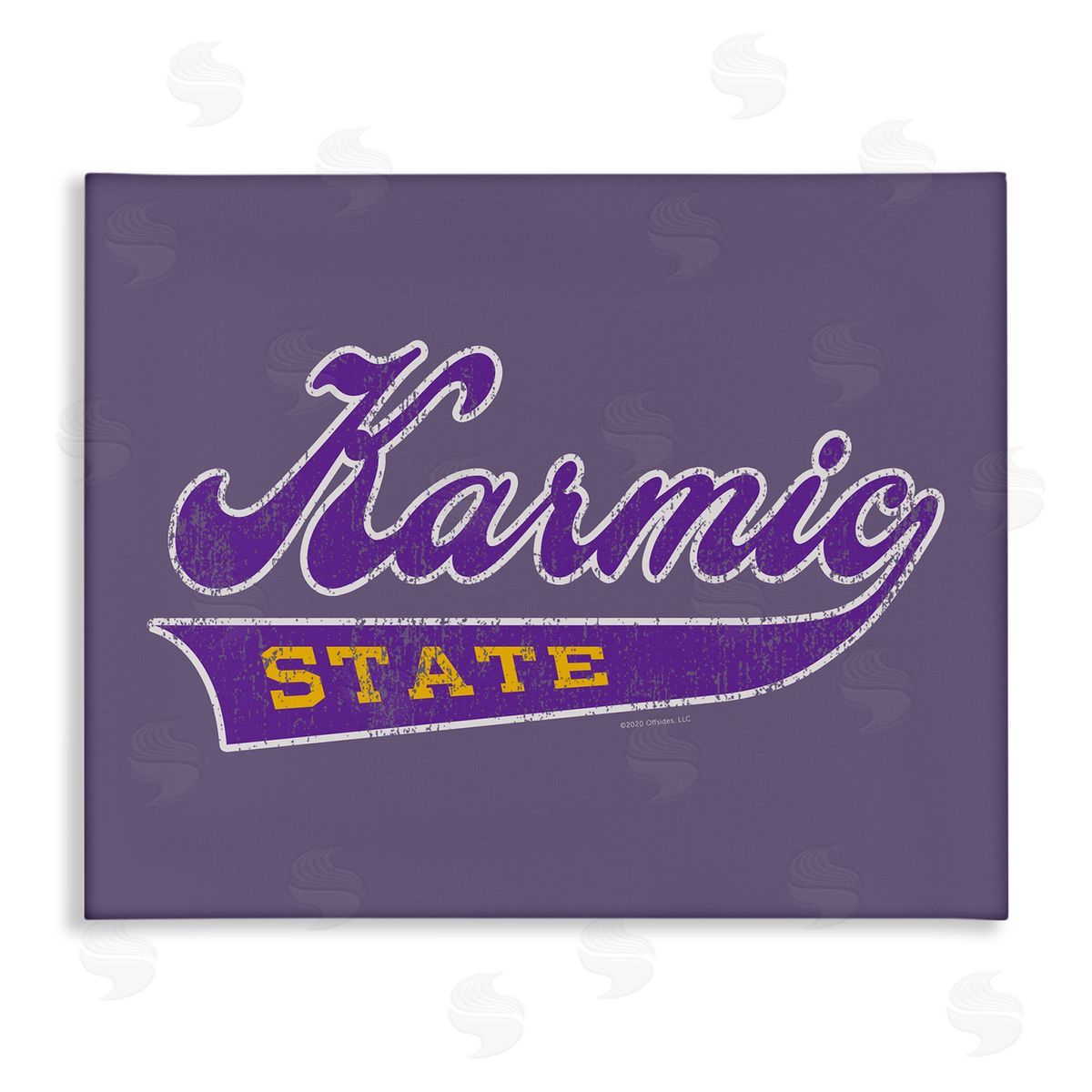 Higher Learning/Life Is High Karmic State Varsity Canvas Wall Art Print