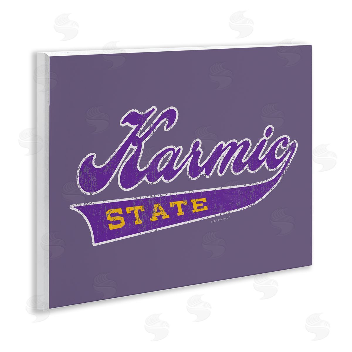 Higher Learning/Life Is High Karmic State Varsity Wooden Wall Plaque Art Print