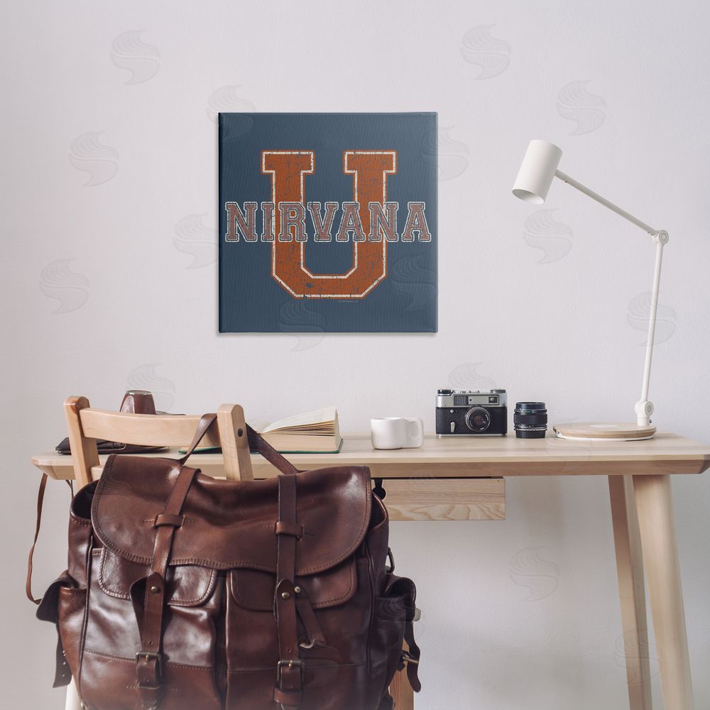 Higher Learning/Life Is High Nirvana U Varsity Style Canvas Wall Art Print in Room