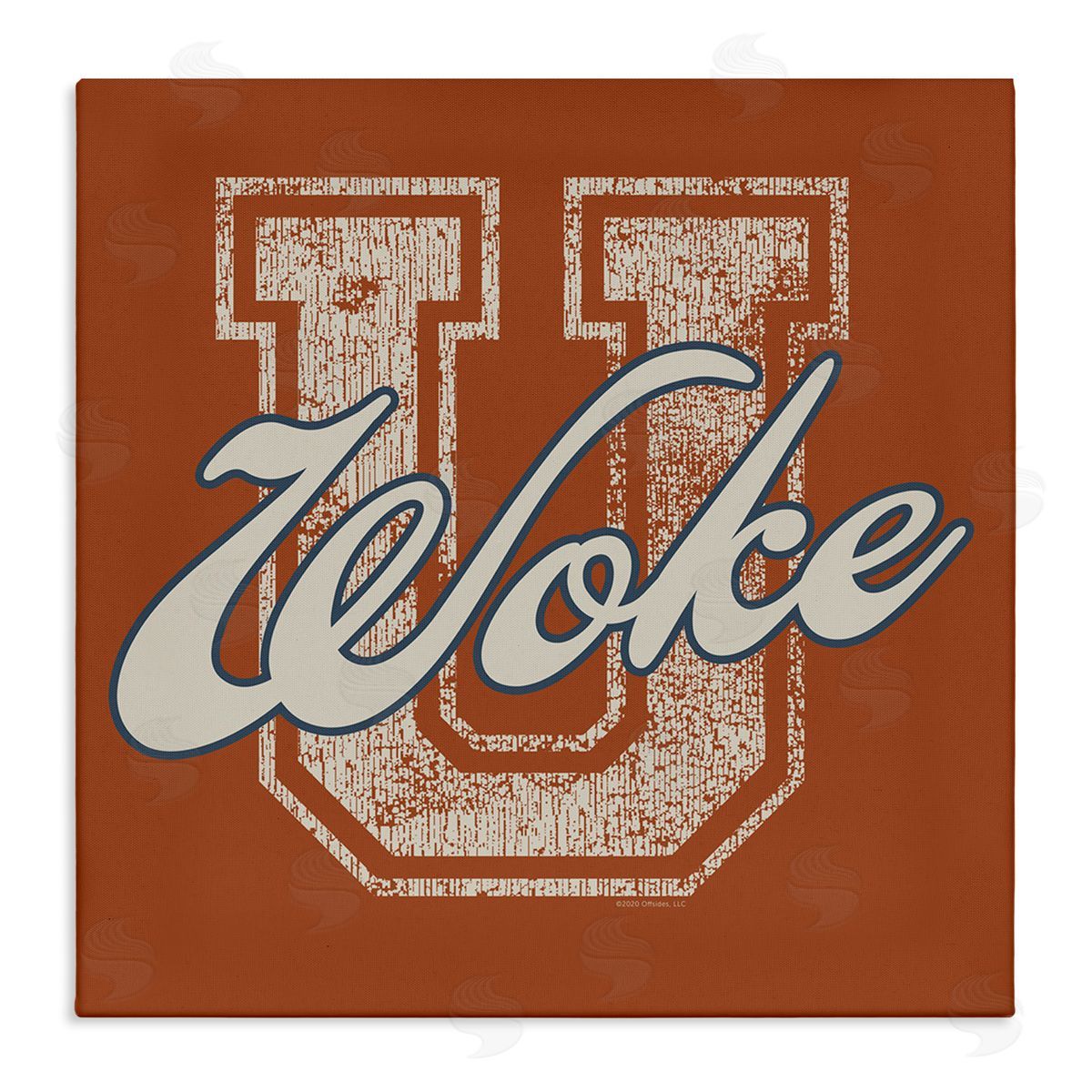 Higher Learning/Life Is High Woke U Varsity Style Canvas Wall Art Print