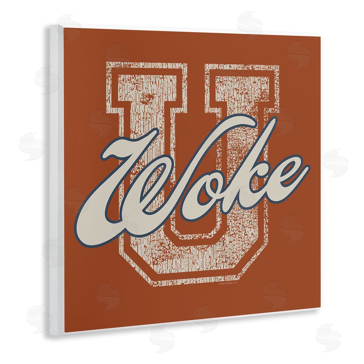 Higher Learning/Life Is High Woke U Varsity Style Wooden Wall Plaque Art Print