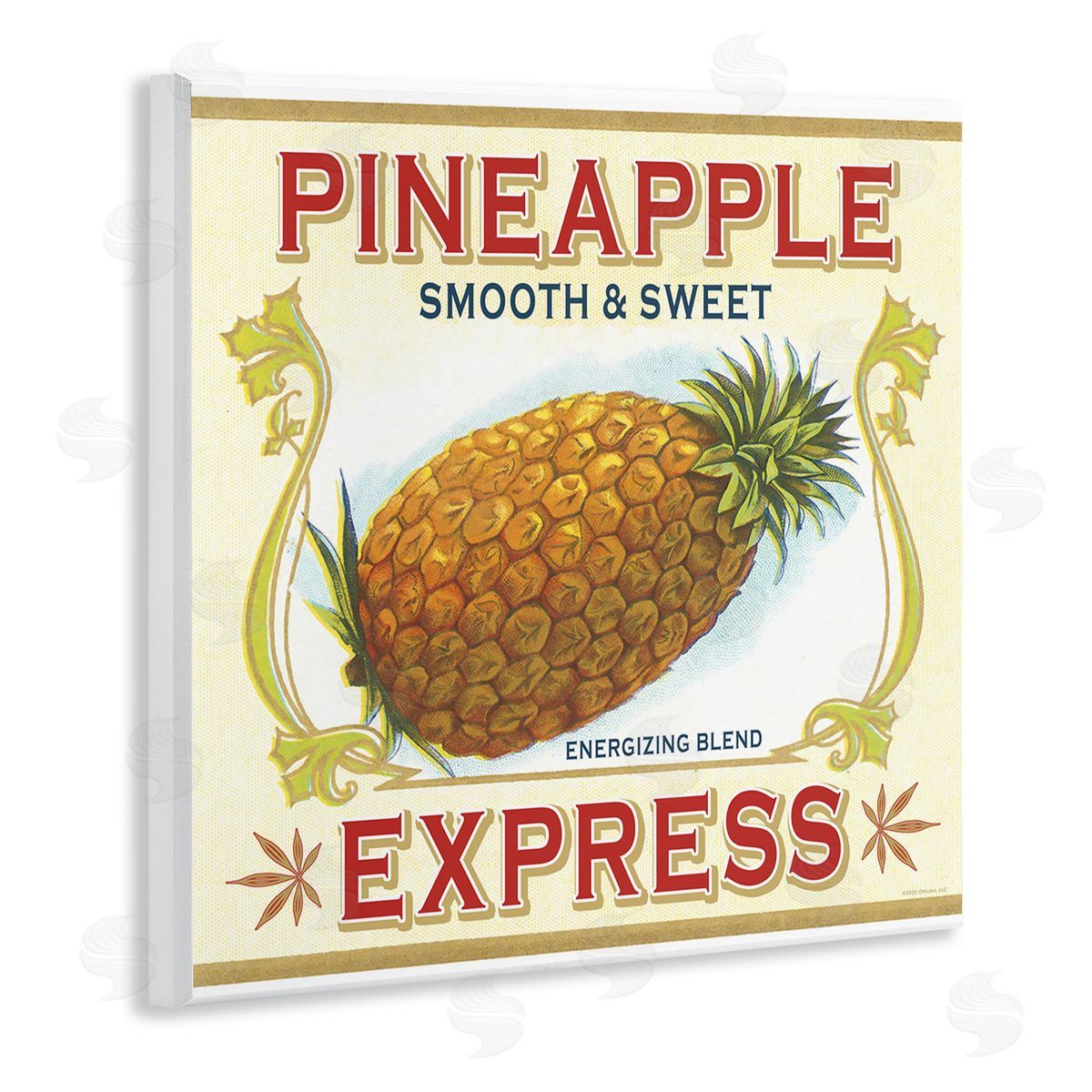 Classic Cannabis/Life Is High Smooth & Sweet Pineapple Wooden Wall Plaque Art Print
