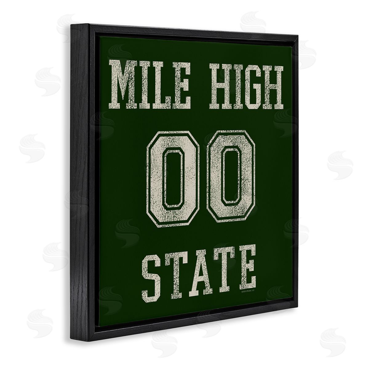 Higher Learning/Life Is High Vintage Mile High State Black Floating Frame Canvas Wall Art Print