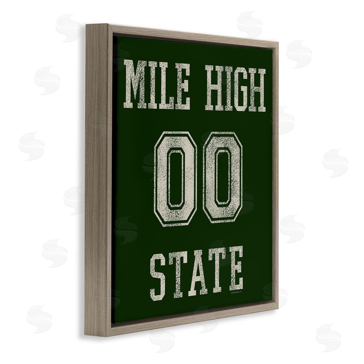 Higher Learning/Life Is High Vintage Mile High State Brown Floating Frame Canvas Wall Art Print