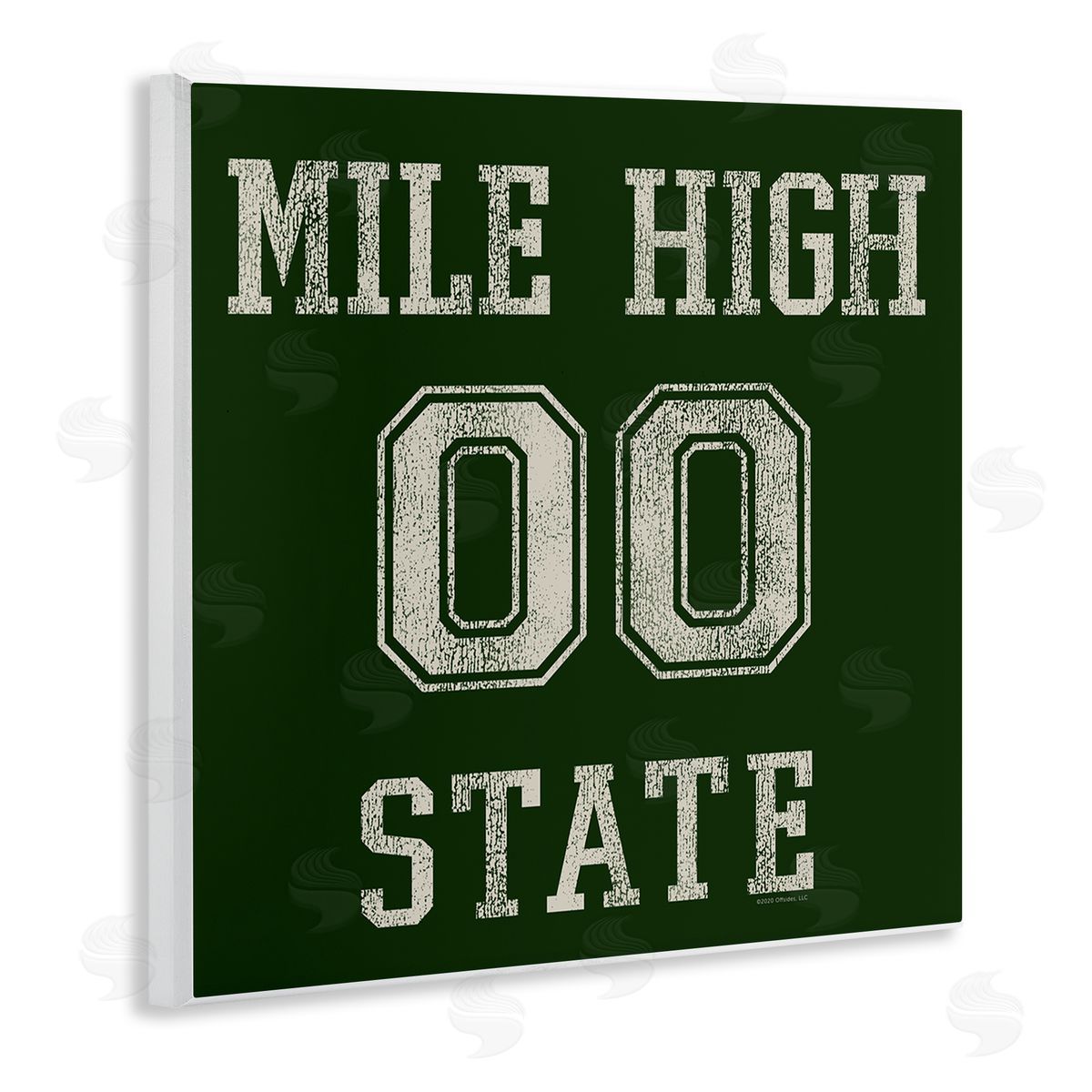 Higher Learning/Life Is High Vintage Mile High State Wooden Wall Plaque Art Print