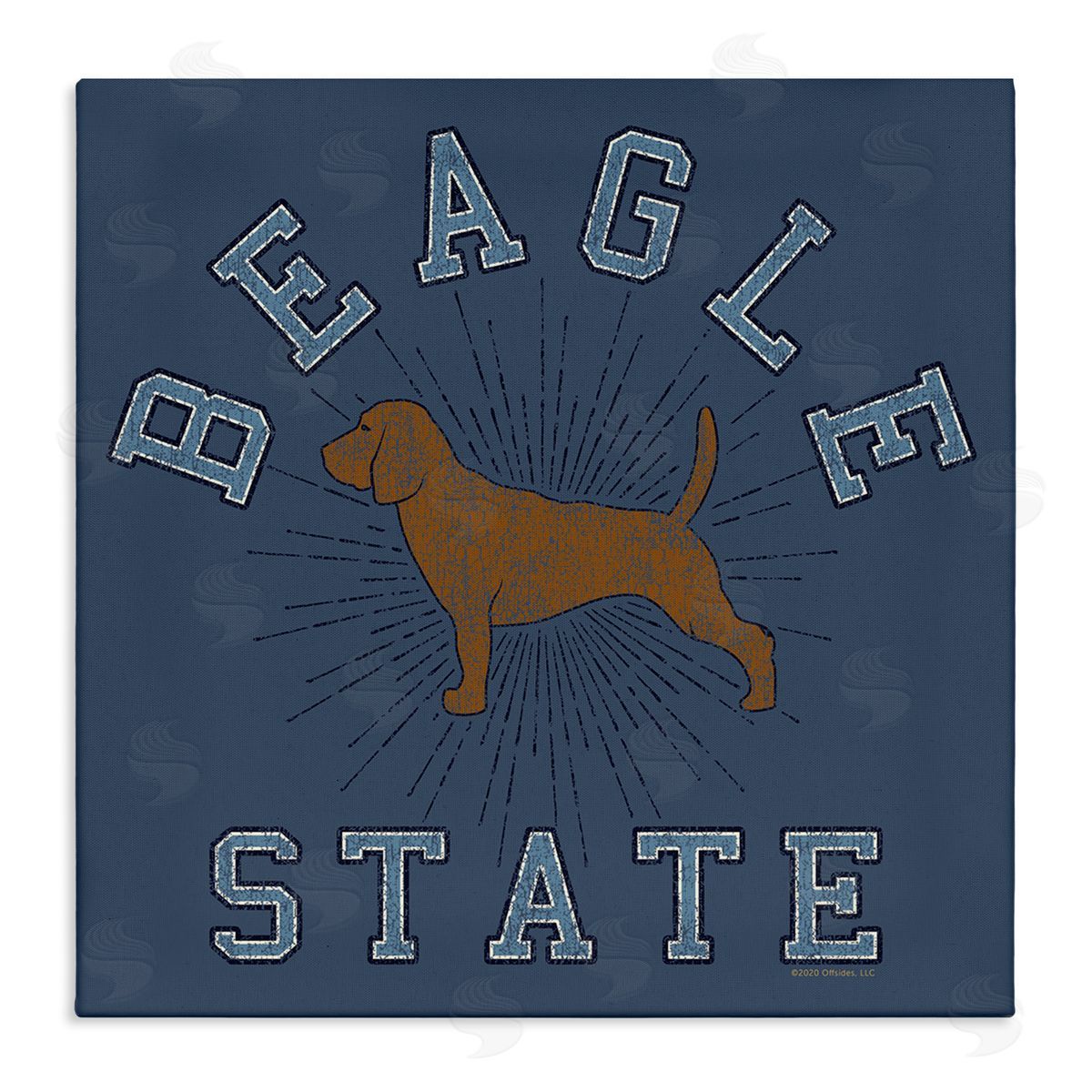Spirit Animals/Life Is High Vintage Beagle State Canvas Wall Art Print