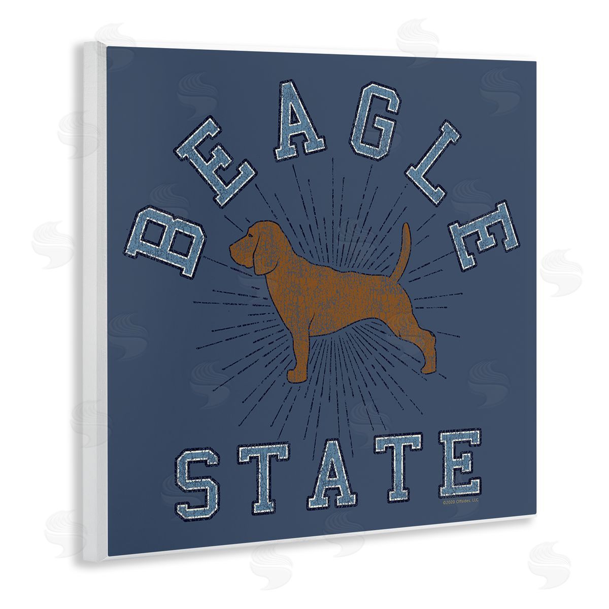 Spirit Animals/Life Is High Vintage Beagle State Wooden Wall Plaque Art Print